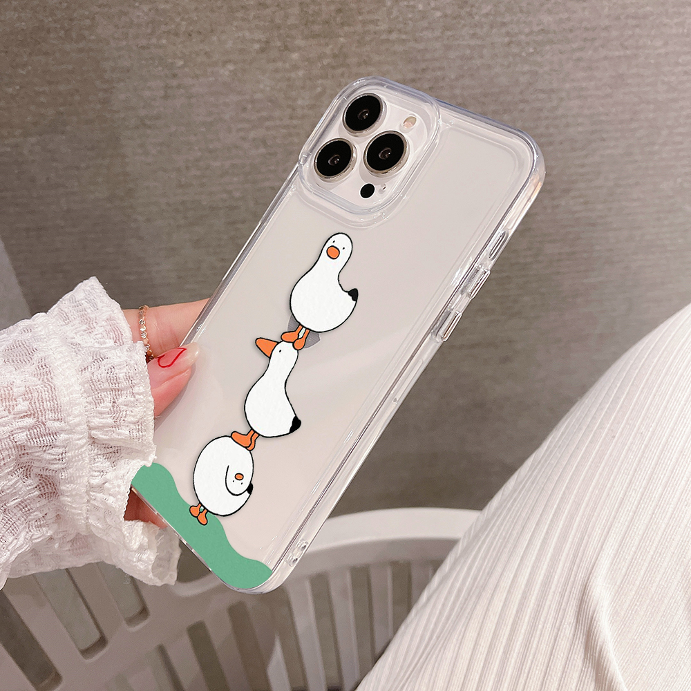 Stacked Duck Friends Clear Silicon Cover