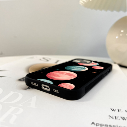 Pink Moon Beam Glass Case