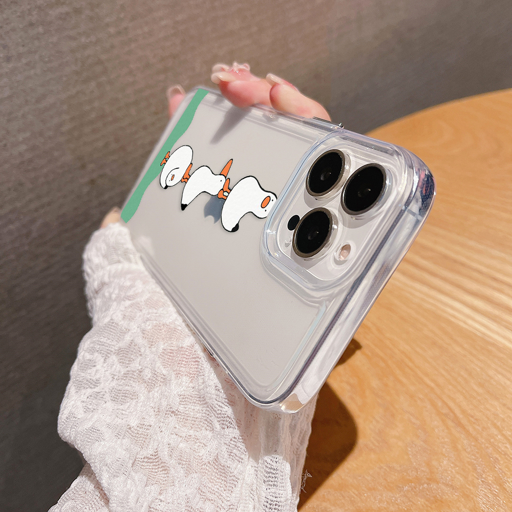 Stacked Duck Friends Clear Silicon Cover