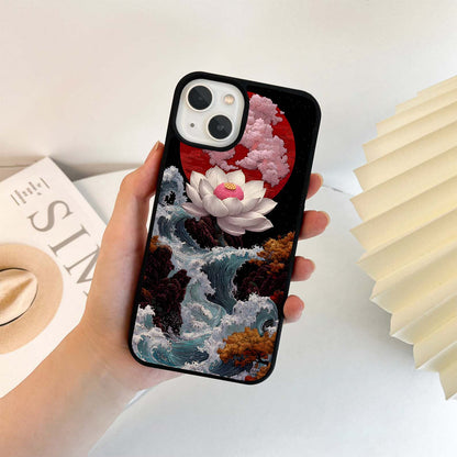 Lotus Under Storm Glass Case