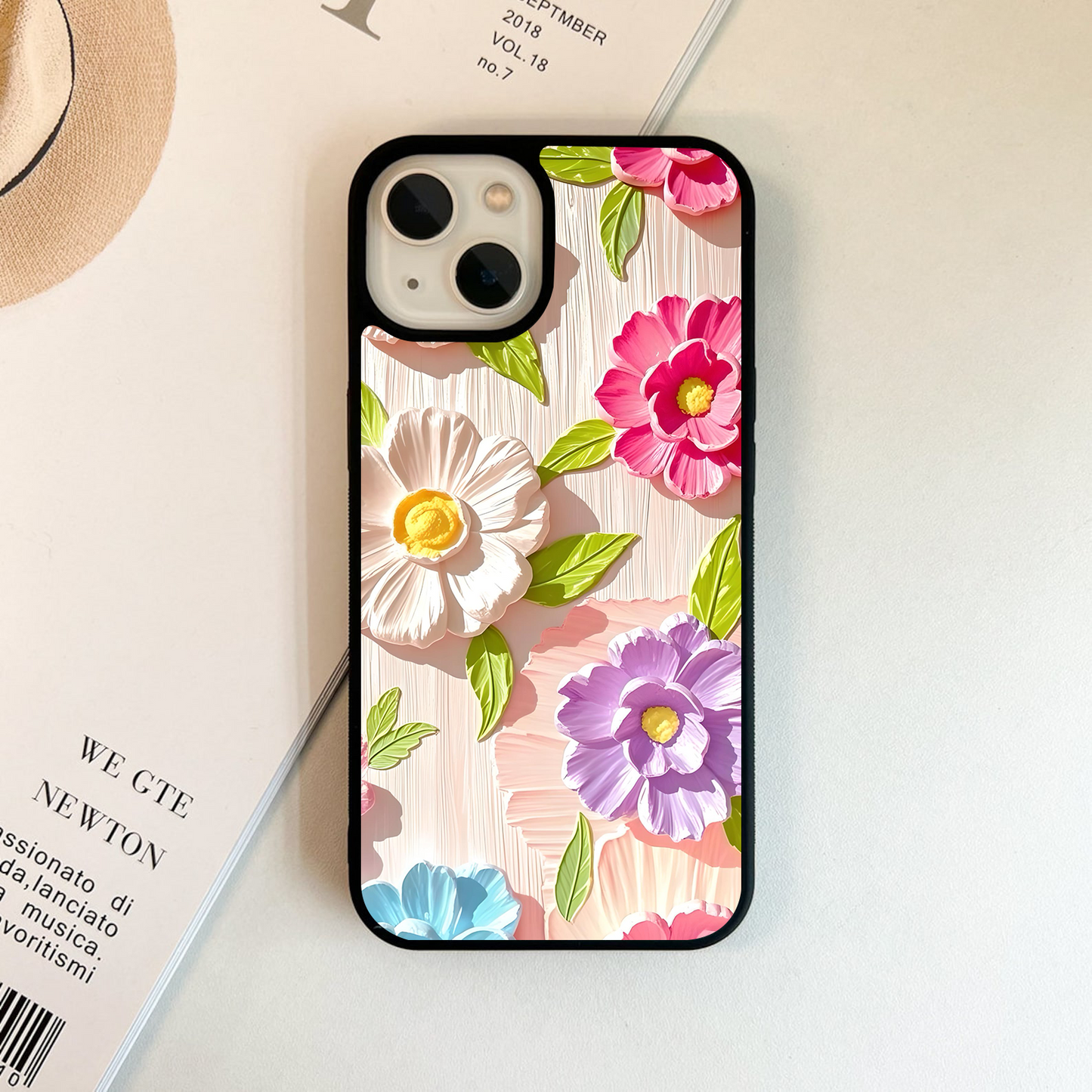 Layered Bloom Fantasy Glass Case