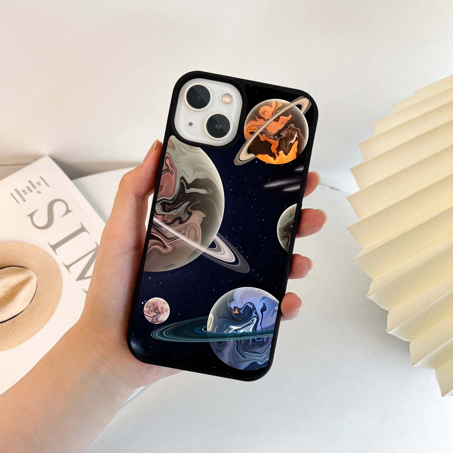 Marbled Planetscape Glass Case