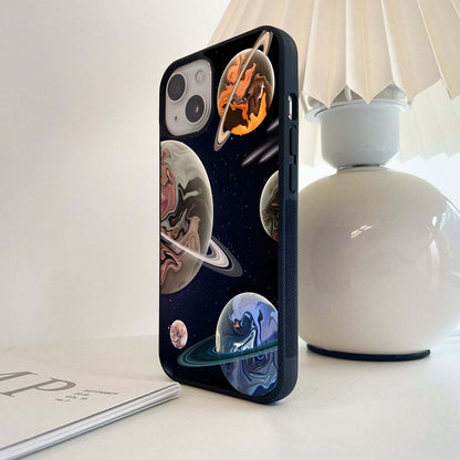 Marbled Planetscape Glass Case