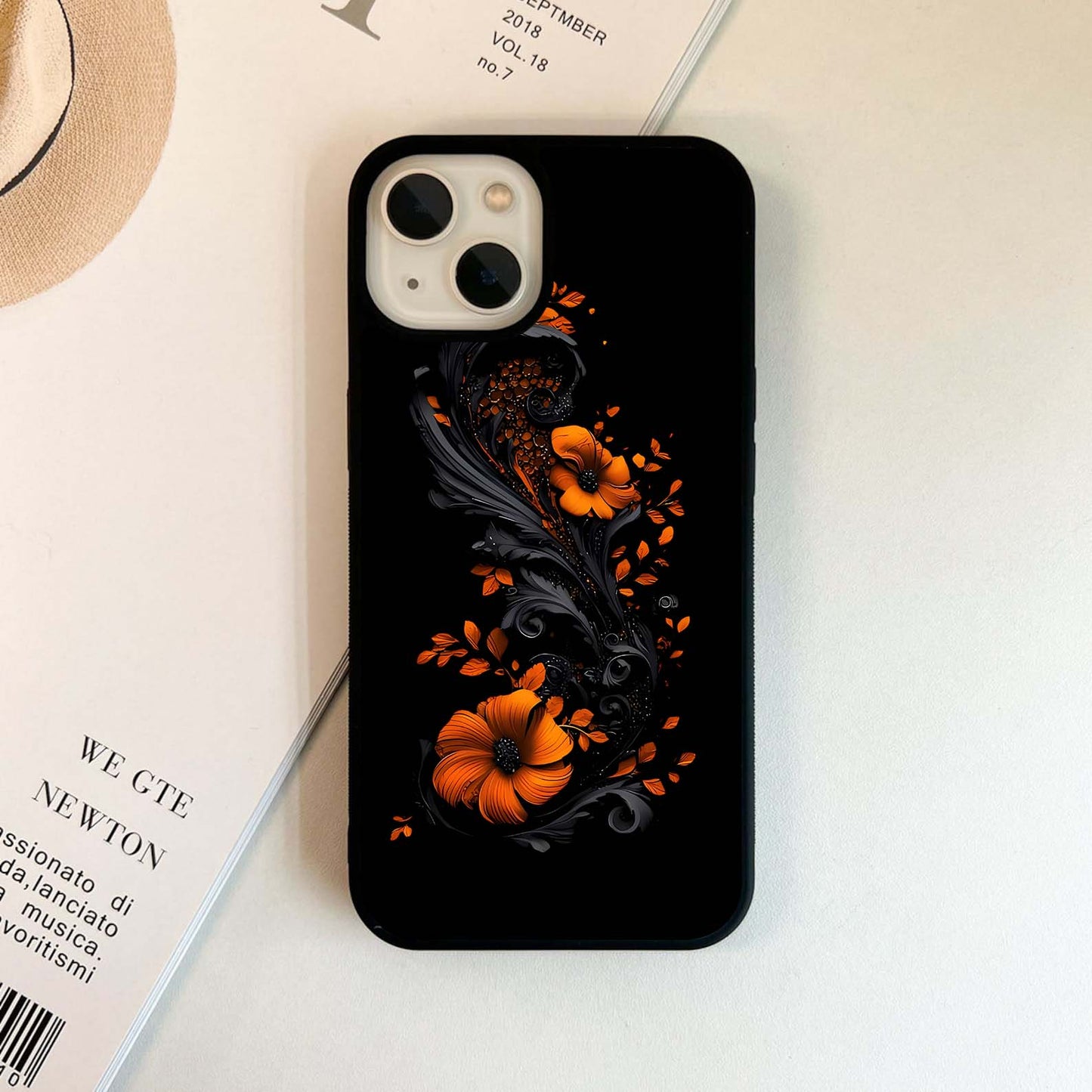 Midnight Ember Bloom Glass Case