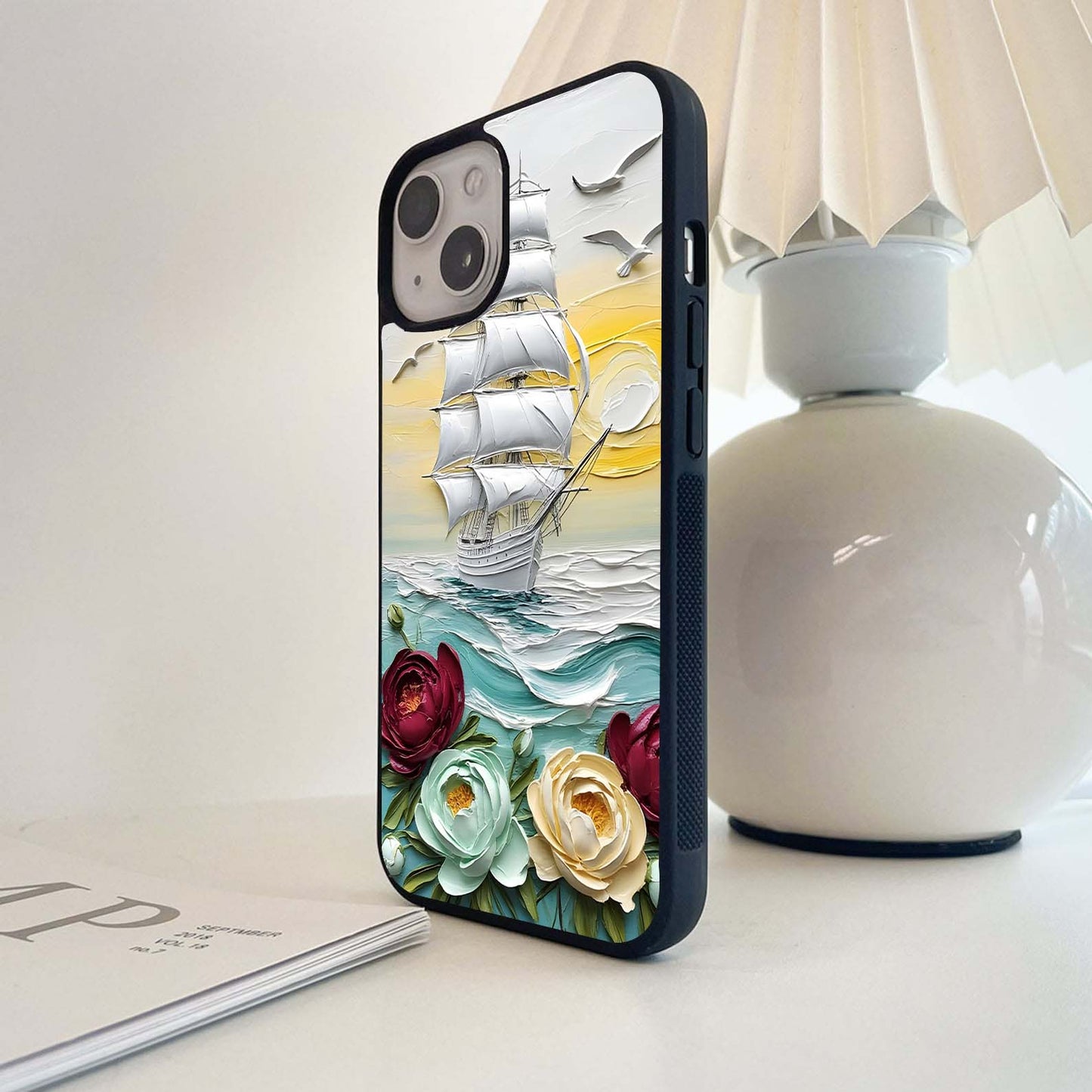 Sailing Sunrise Bloom Glass Case