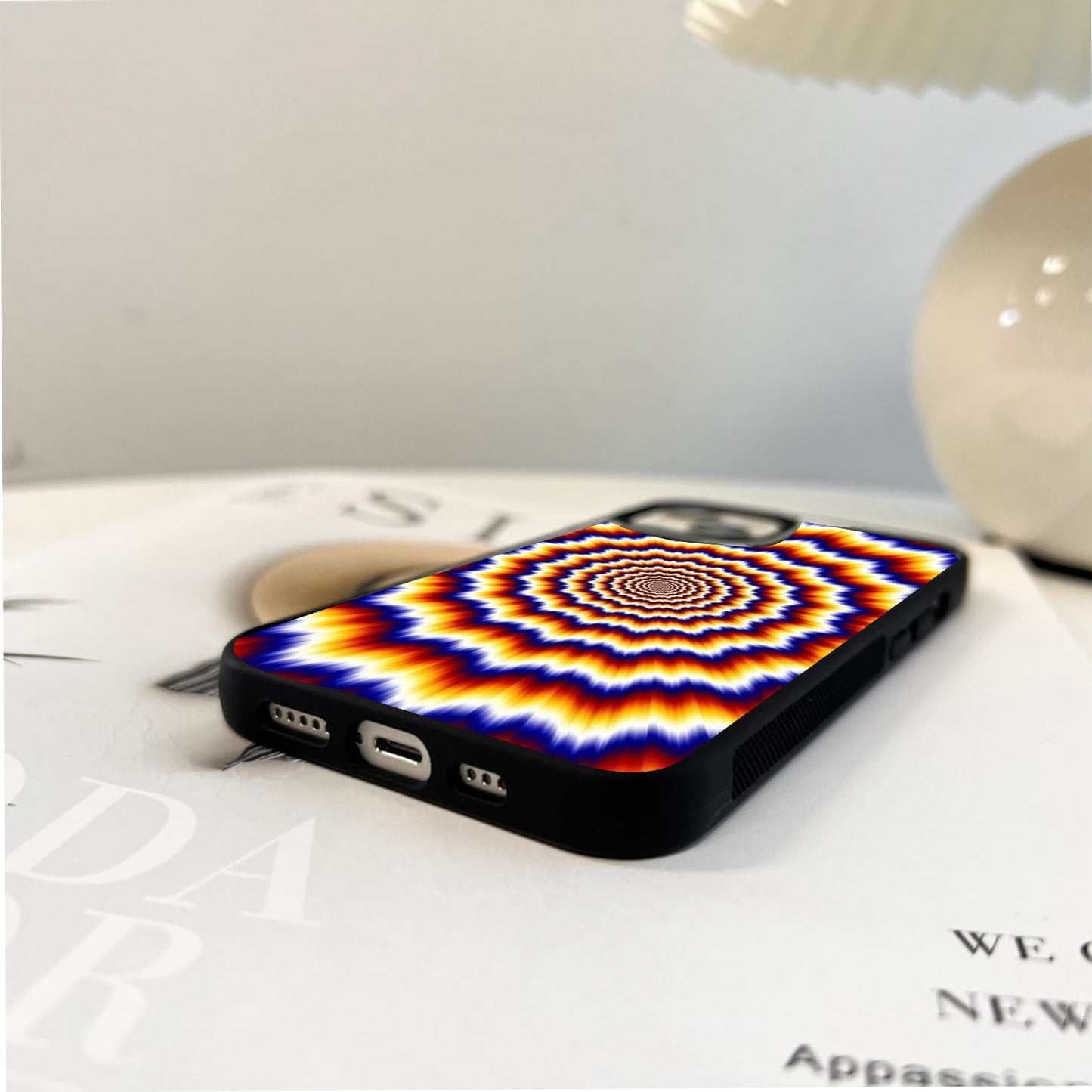 Fiery Optical Vortex Glass Case