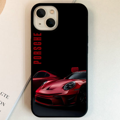 Porsche Crimson Night Glass Case