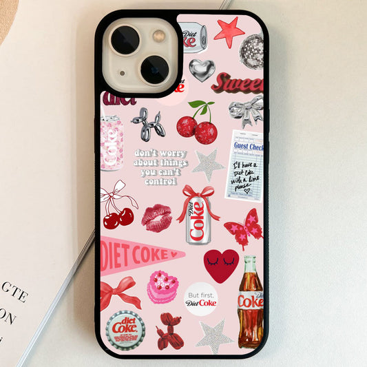 Diet Coke Girly Pop Glass Case