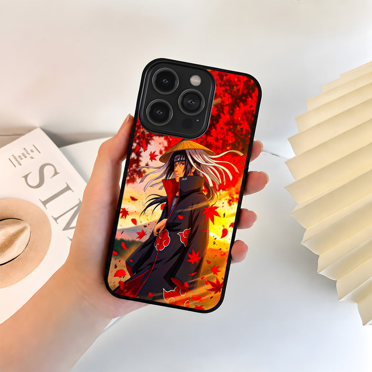 Naruto Itachi Autumn Glass Case