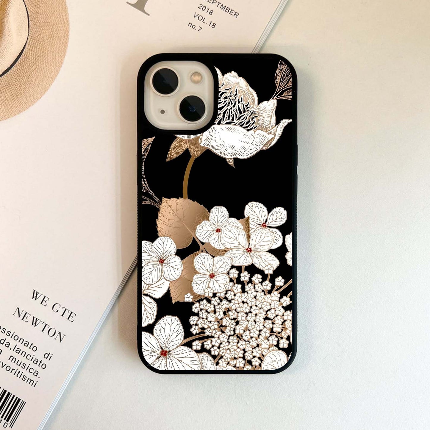 Gilded Bloom Elegance Glass Case