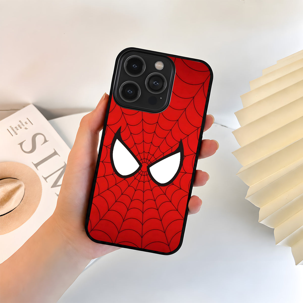 Spider Mask Web Glass Case