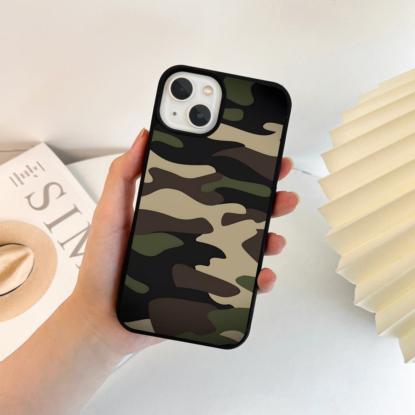 Classic Army Camouflage Glass Case
