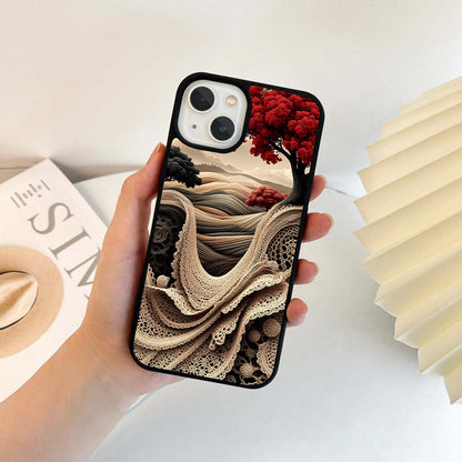 Crimson Lace Horizon Glass Case