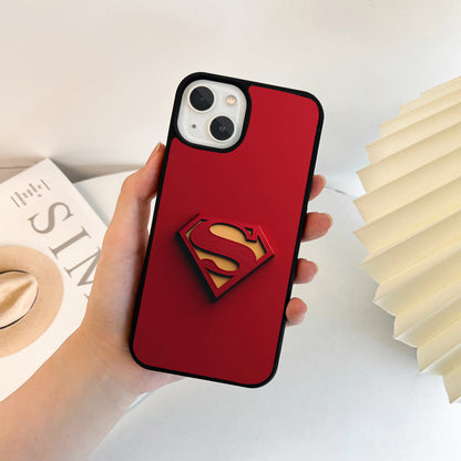 Superman Crimson Emblem Glass Case