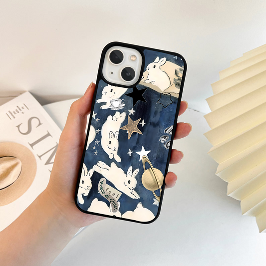 Celestial Bunny Escape Glass Case