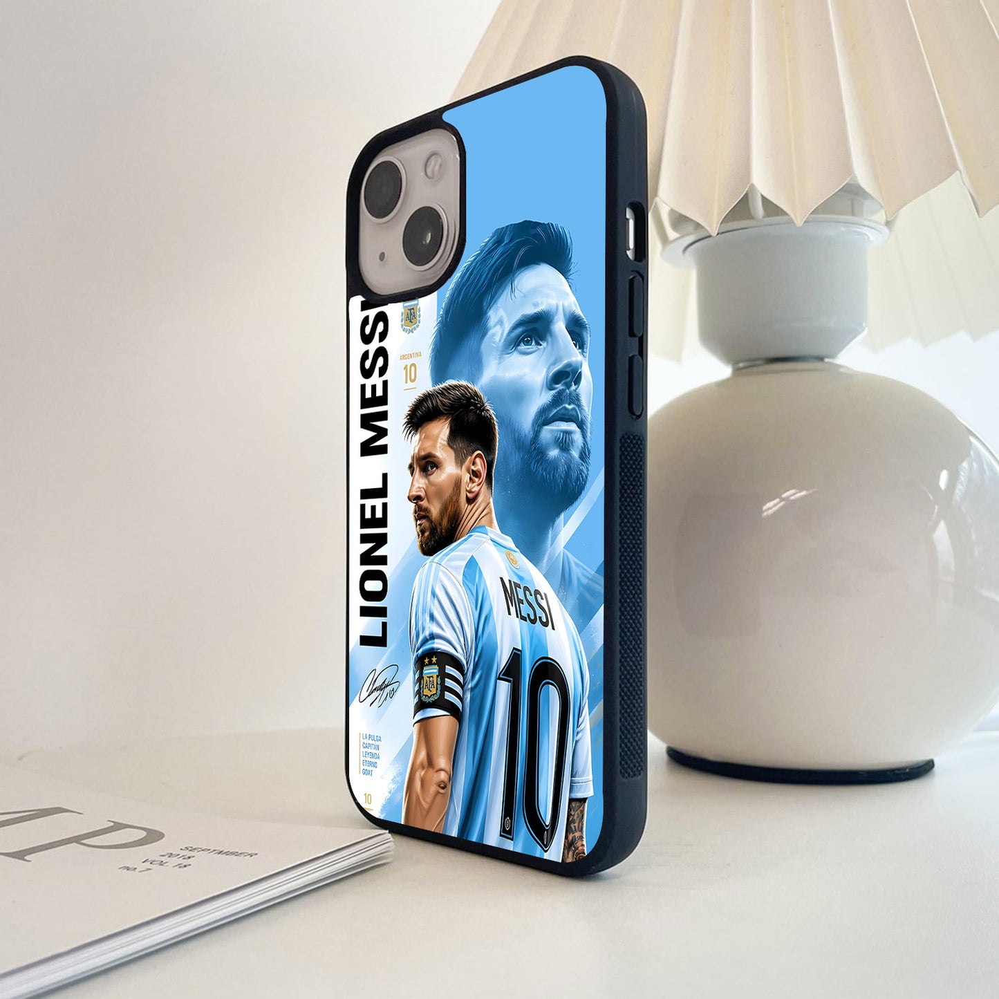Lionel Messi Argentina Legend Glass Case