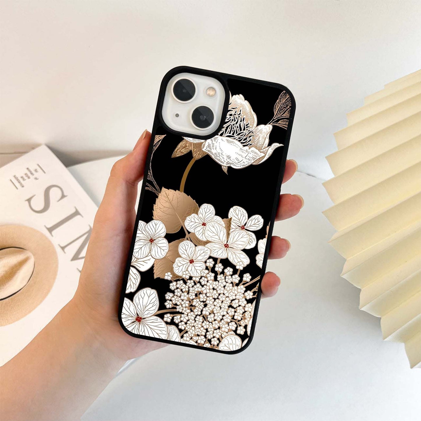 Gilded Bloom Elegance Glass Case