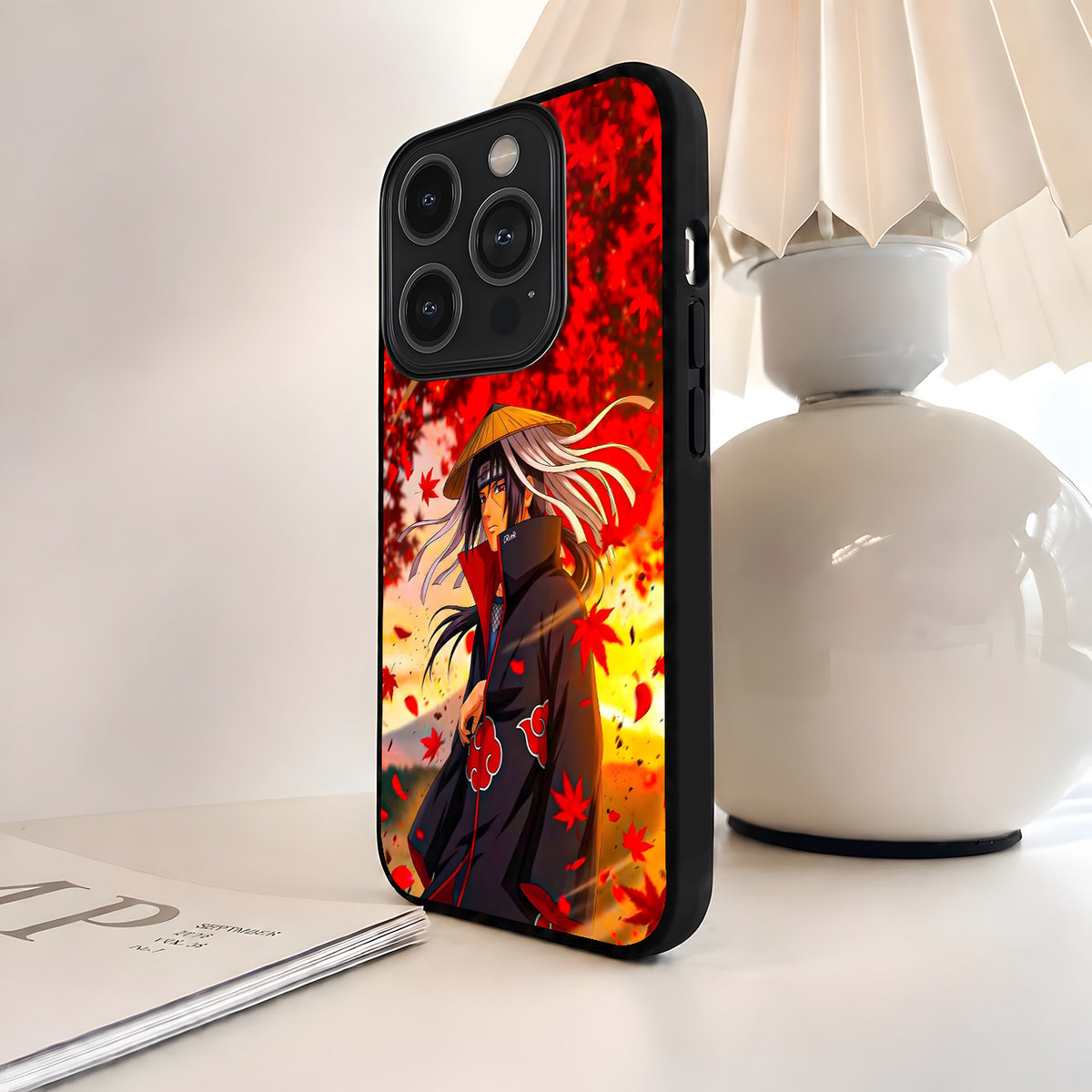 Naruto Itachi Autumn Glass Case