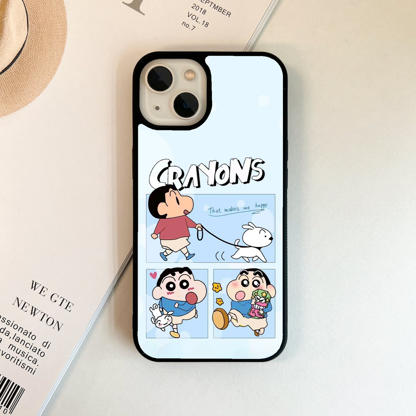 Shinchan Cryons Glass Case