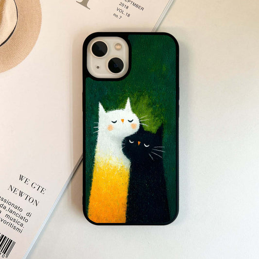 Warm Meow Hug Glass Case