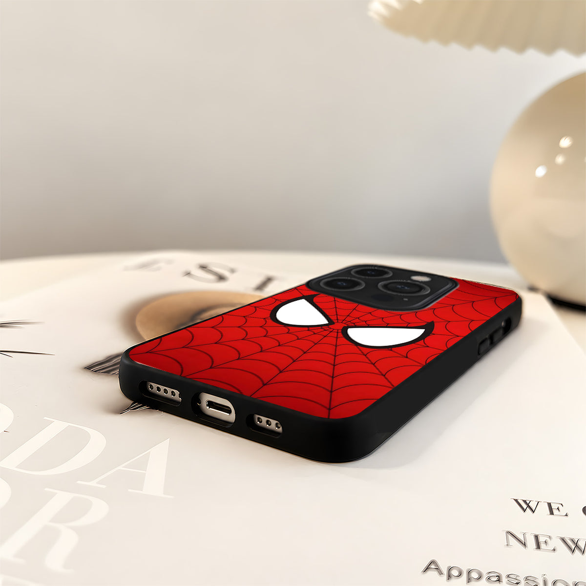Spider Mask Web Glass Case