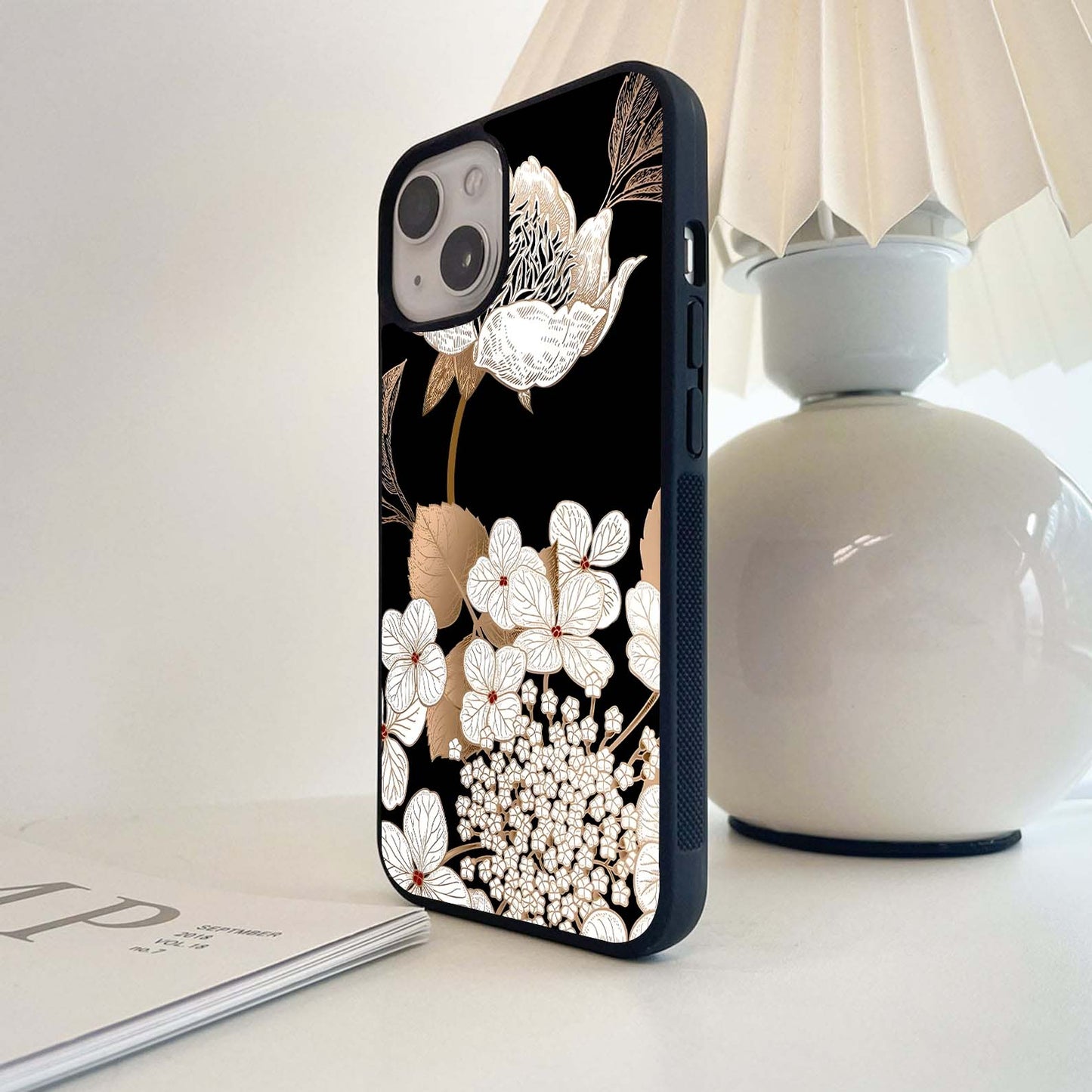 Gilded Bloom Elegance Glass Case