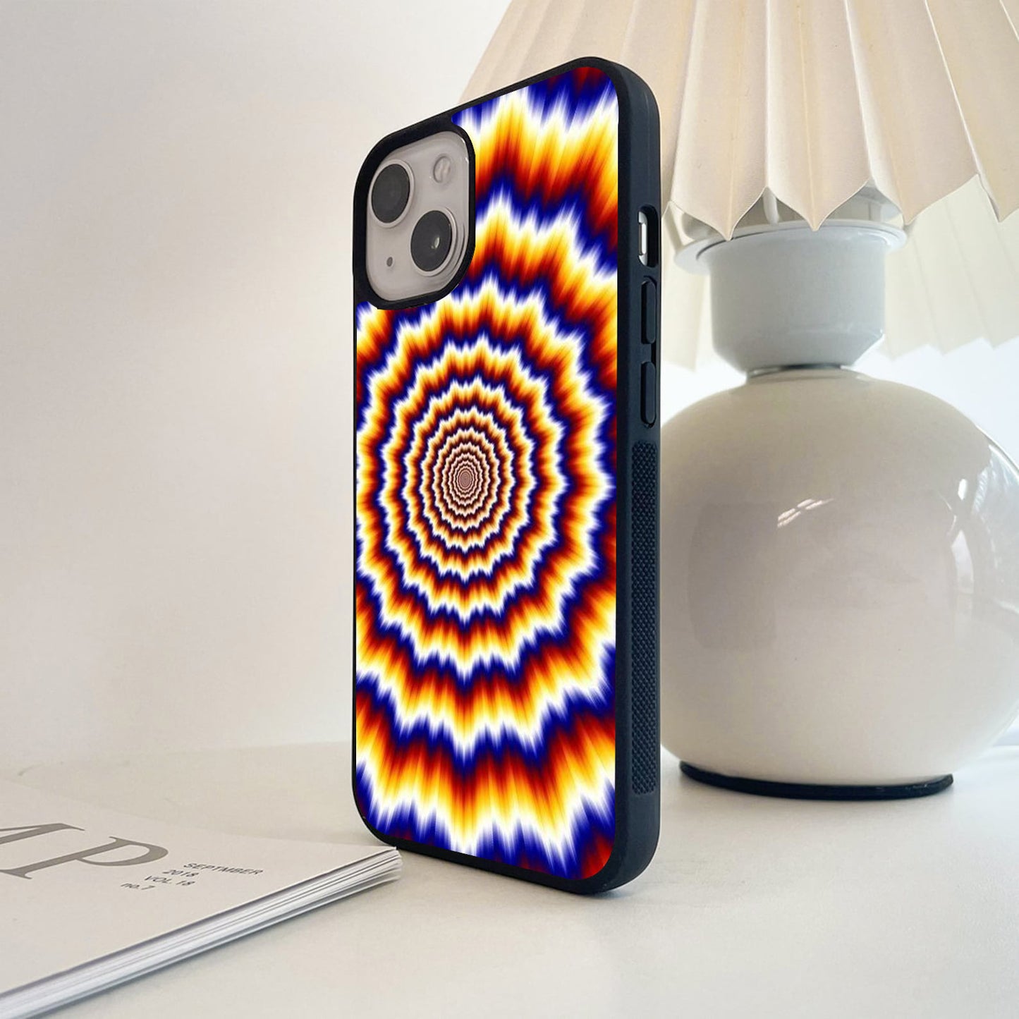 Fiery Optical Vortex Glass Case