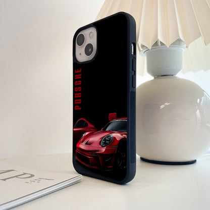 Porsche Crimson Night Glass Case