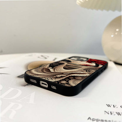 Crimson Lace Horizon Glass Case