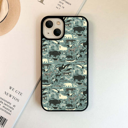 Wild World Map Glass Case