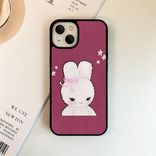 Velvet Bunny Wishes Glass Case