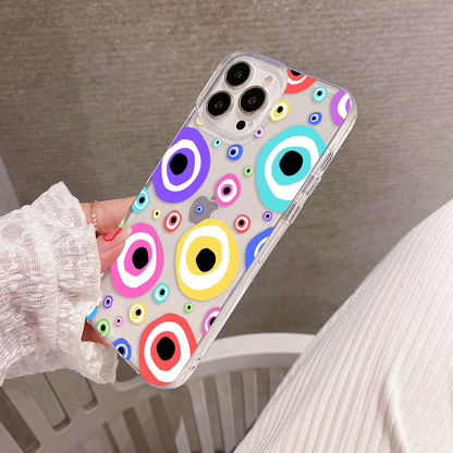 Multi Color Eye Clear Silicon Case Cover