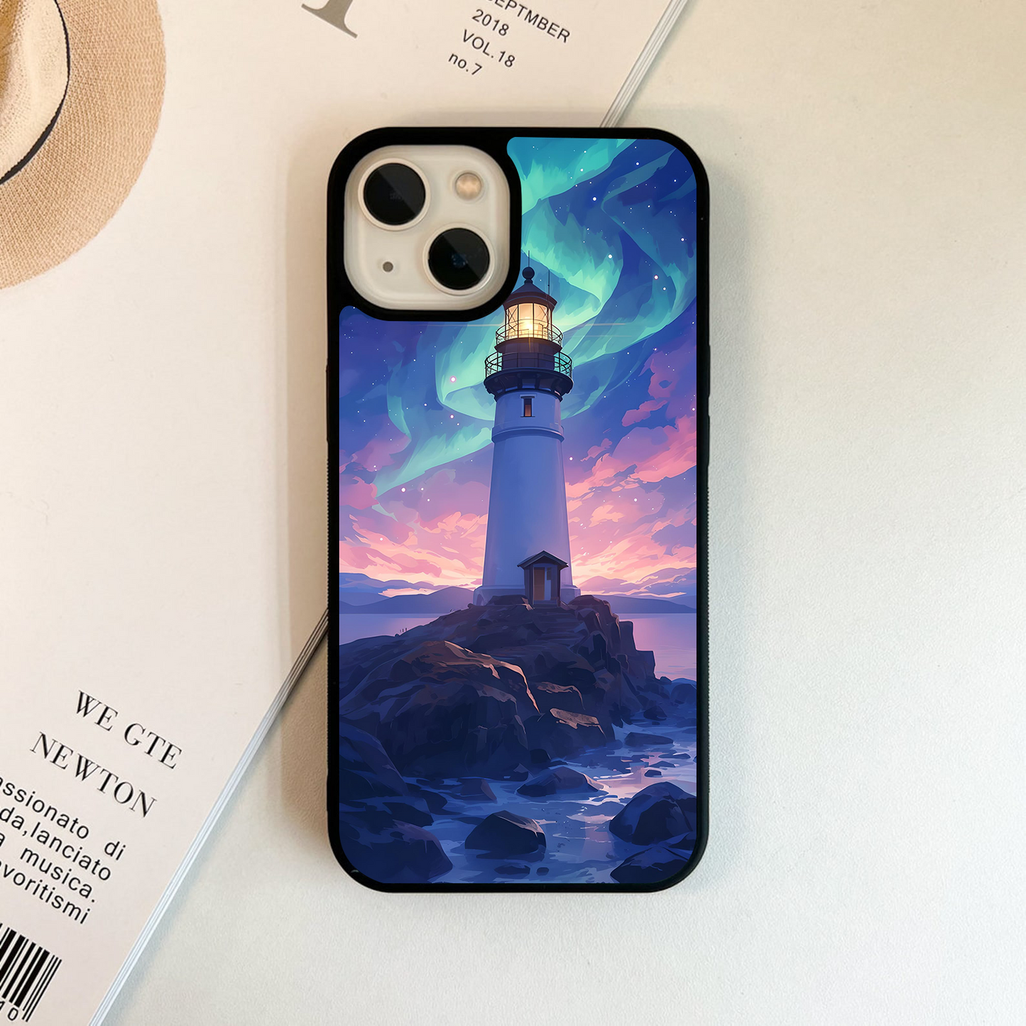 Aurora Lighthouse Glow Glass Case