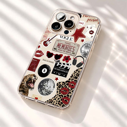 Maroon Memory Collage Silicon Cover