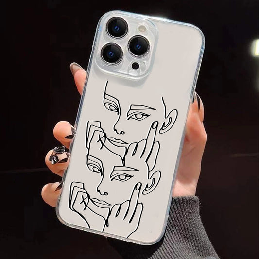 Aesthetic Girl Soft Clear Silicon Case Cover