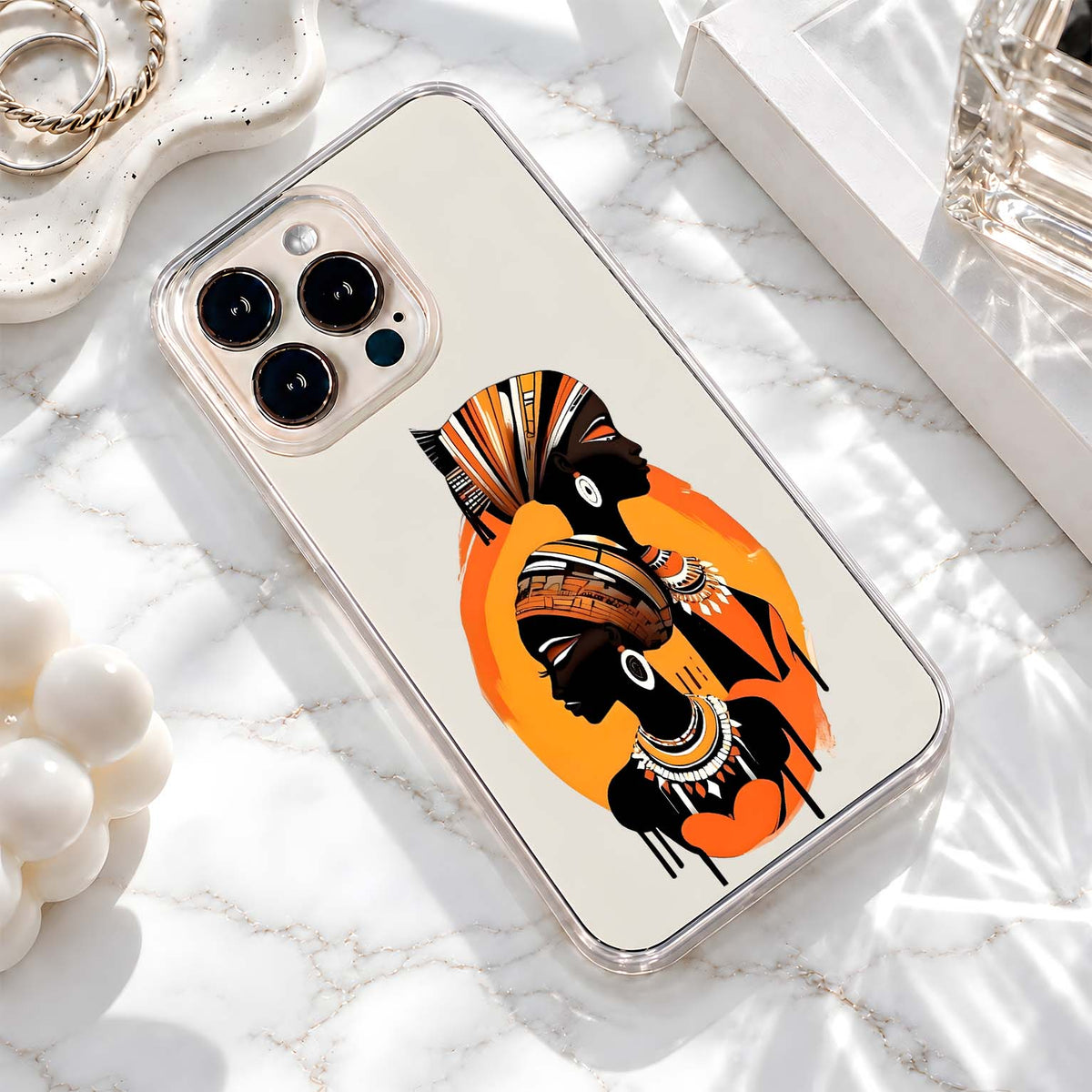 African Tribal Queens Clear Silicon Cover