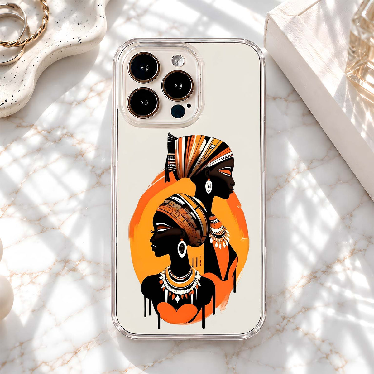 African Tribal Queens Clear Silicon Cover