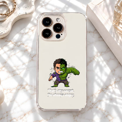 Always Angry Hulk Clear Silicon Cover