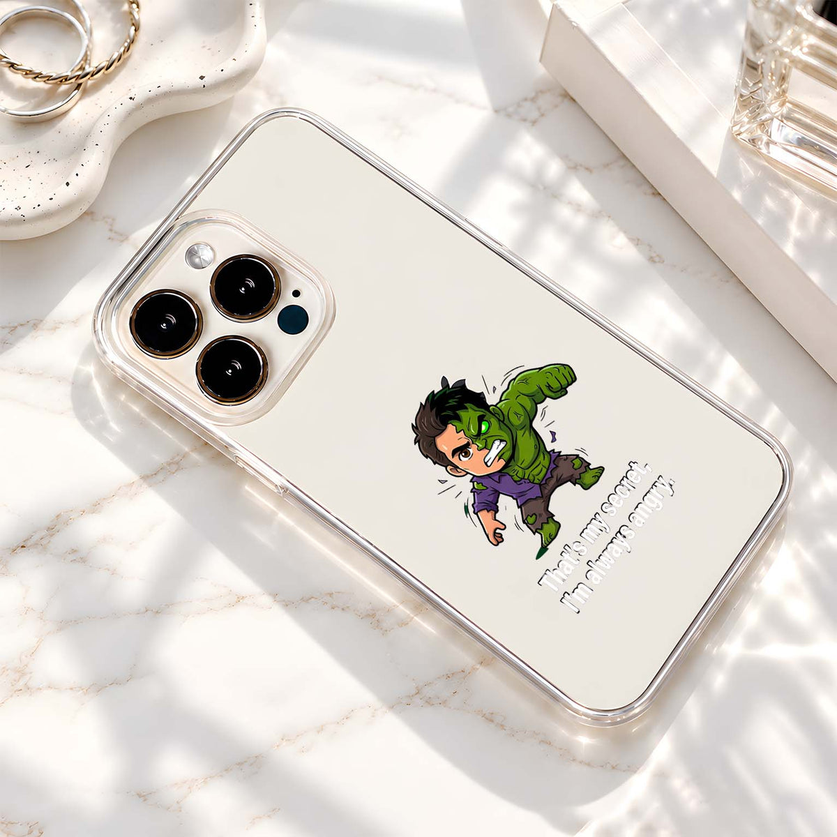 Always Angry Hulk Clear Silicon Cover