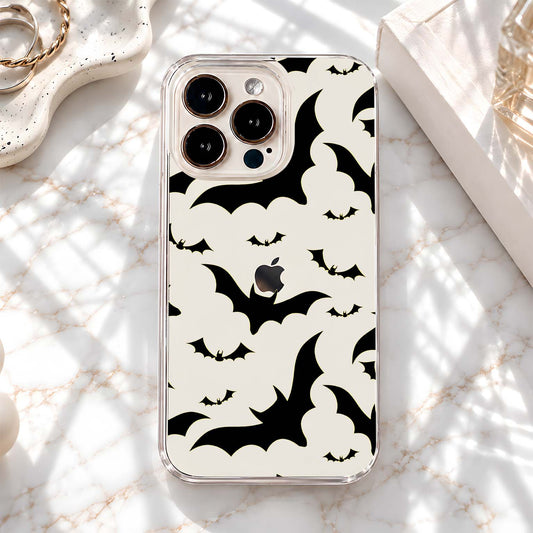 Batman Bats Pattern Glass Case