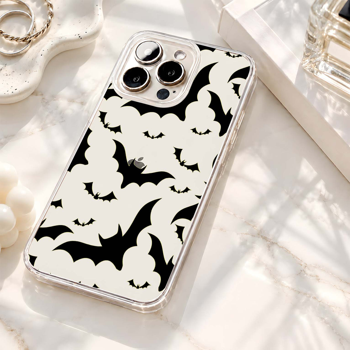 Batman Bats Pattern Clear Silicon Cover