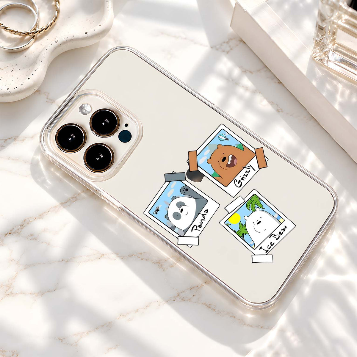 Bear Memory Frames Clear Silicon Cover
