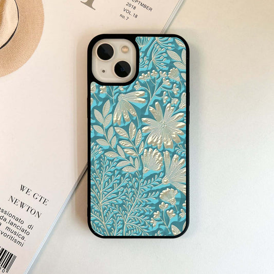 Beige Bloom Glass Case