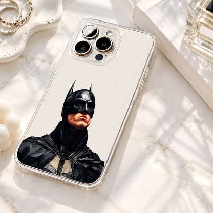 Black Batman Portrait Clear Silicon Cover