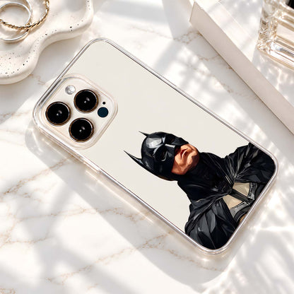 Black Batman Portrait Clear Silicon Cover