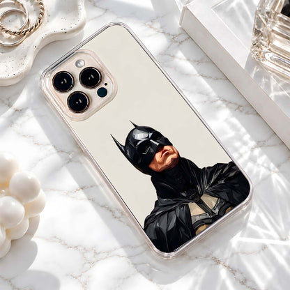 Black Batman Portrait Clear Silicon Cover