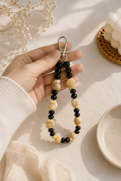 Blush Shell Crystal Phone Charm