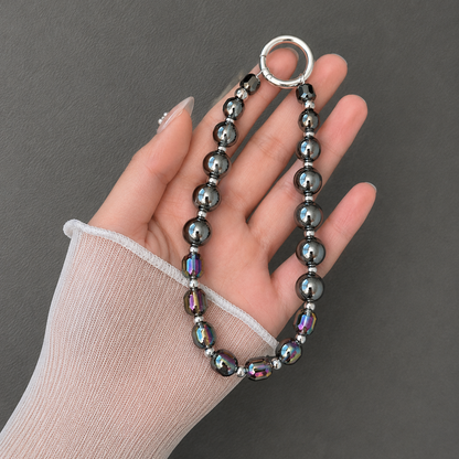 Black Metallic Phone Charm
