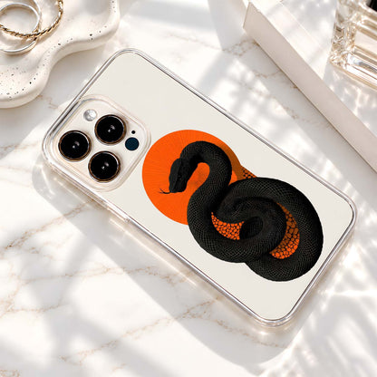 Black Serpent Sun Clear Silicon Cover