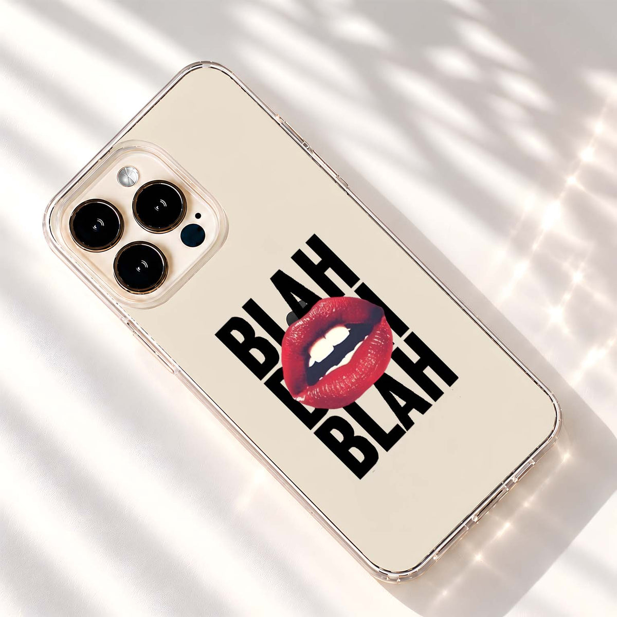 Blah Blah Lips Clear Silicon Cover